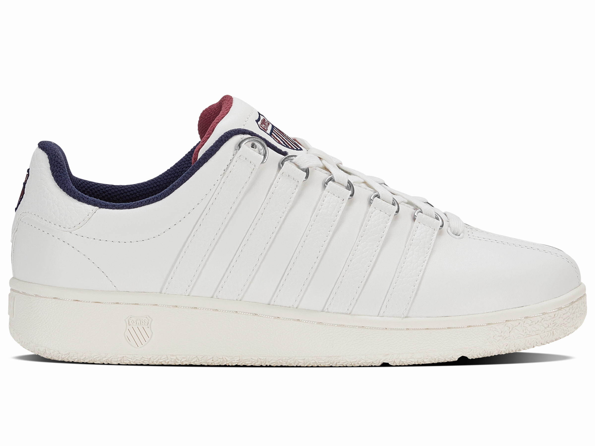 07321-124-M | CLASSIC VN | BRILLIANT WHITE/PEACOAT/TIBETAN RED Tennis Shoes For Kids Girls