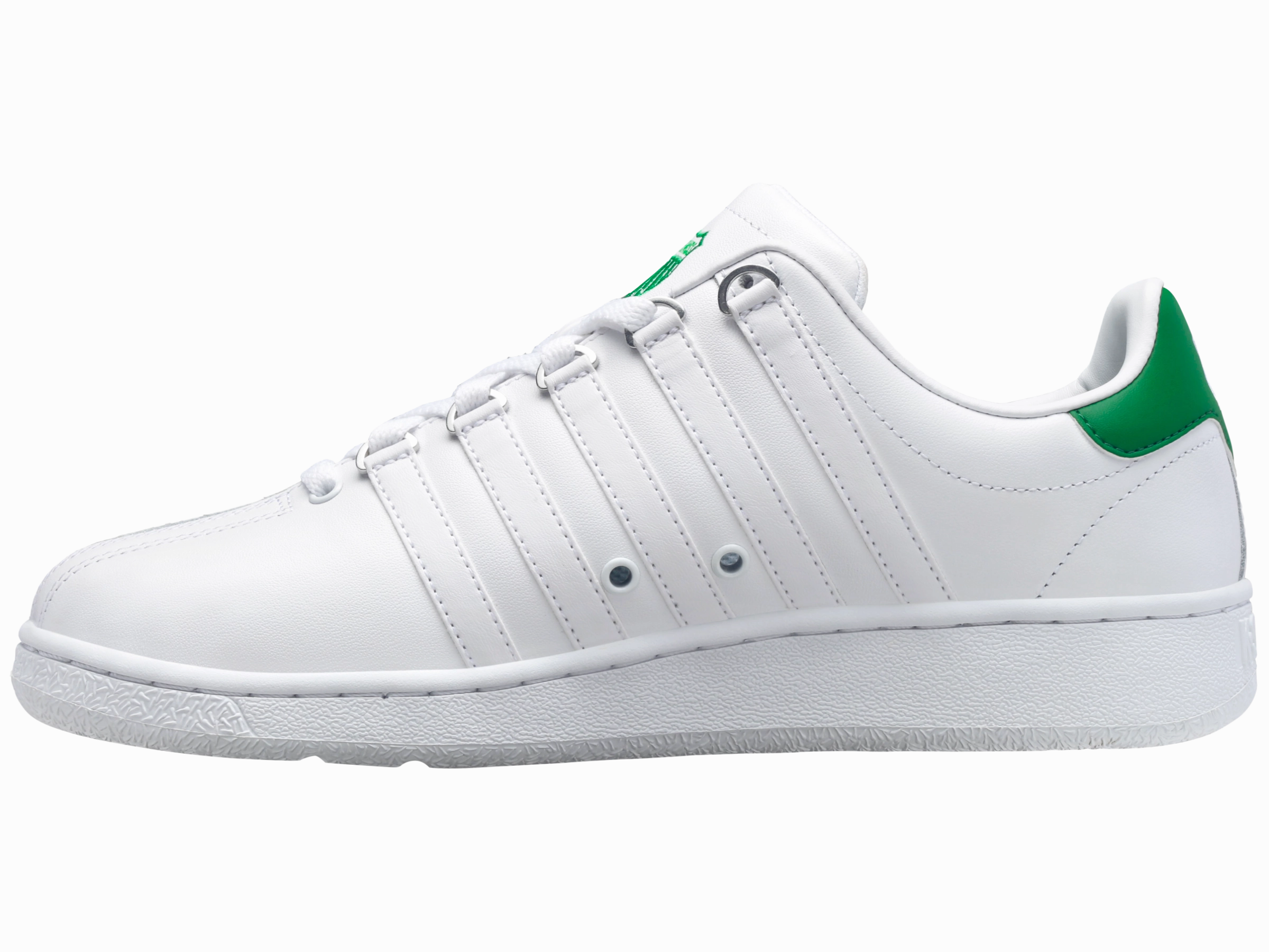 Distressed Tennis Shoes 07321-168-M | CLASSIC VN | WHITE/LAWN GREEN