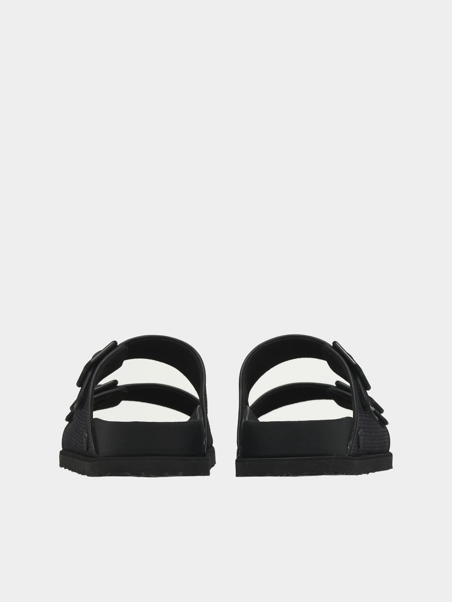 1774 Raffia Arizona Sandals (1028840-ARIZONA-EXQ-TEX-BLACK) Strappy Heel Sandals