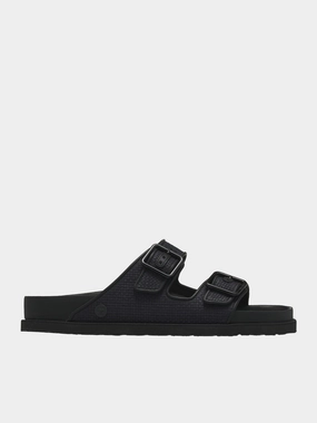 1774 Raffia Arizona Sandals (1028840-ARIZONA-EXQ-TEX-BLACK) Small Wedge Sandals