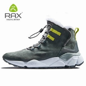 2018 RAX Outdoor Hiking Boots For Men Women Breathable Snow boots Man Leather Walking Shoes Hiking Shoes Fleece Winter Boots Hiking Boots In Water
