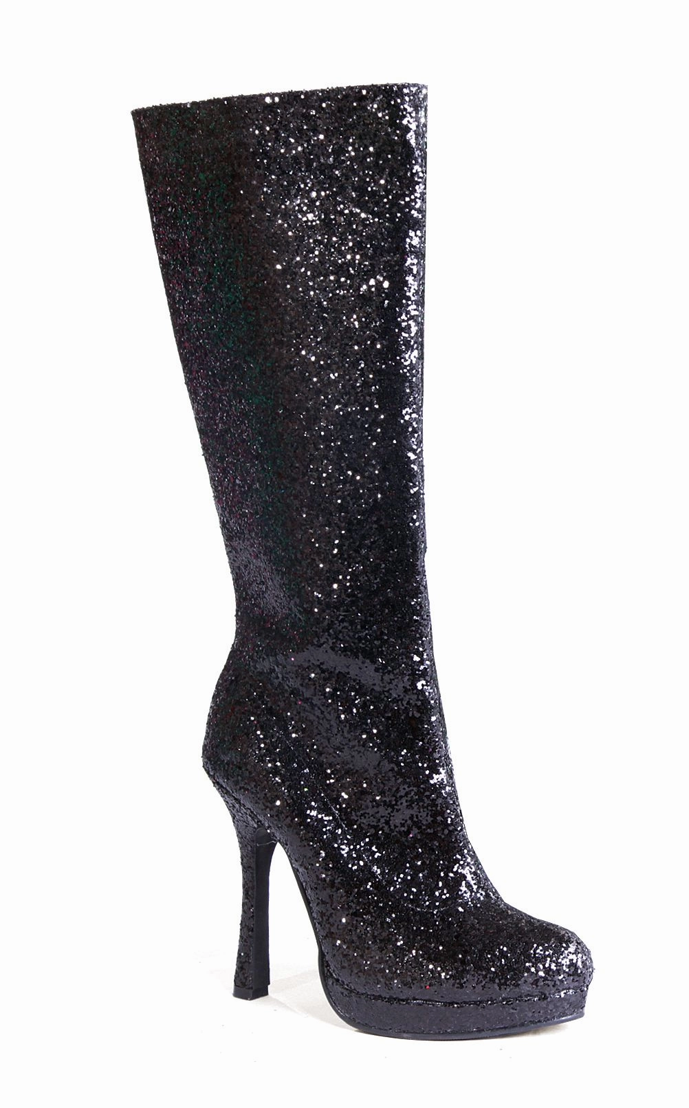 Best Knee High Rubber Boots 4" GoGo Glitter Boots (ES421-Zara)
