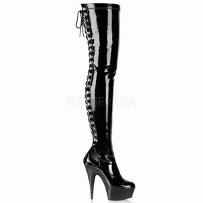 Horsepower Top Hand Boots 6" Back Lace Platform Thigh Boot (DELIGHT-3063)