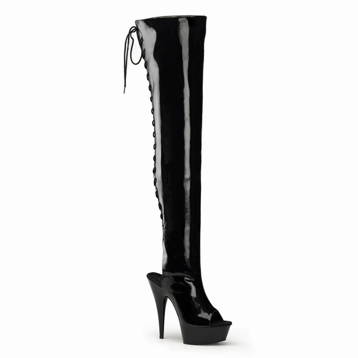 Dibs Boots 6" Open Toe Thigh Boot  (DELIGHT-3017)