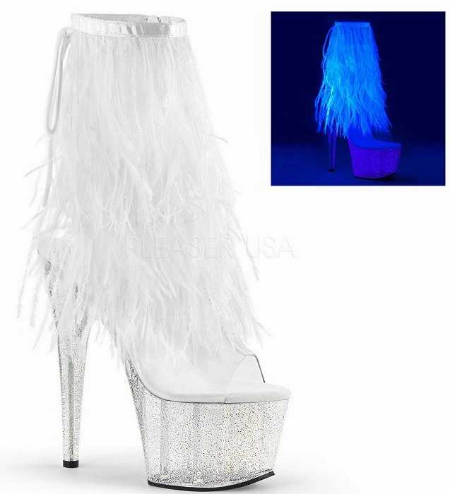 Most Comfortable Safety Boots 7" Heel Open Toe Fringe Ankle Boot (ADORE-1017MFF)