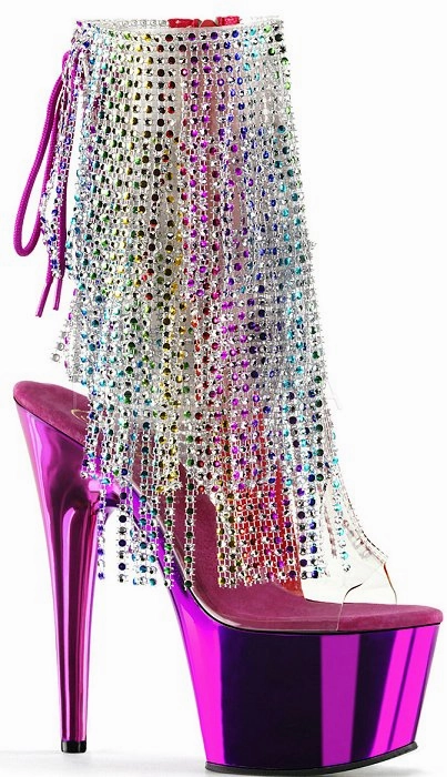 Frye Boots 7" Heel Open Toe Fringe Ankle Boot (ADORE-1017RSF)