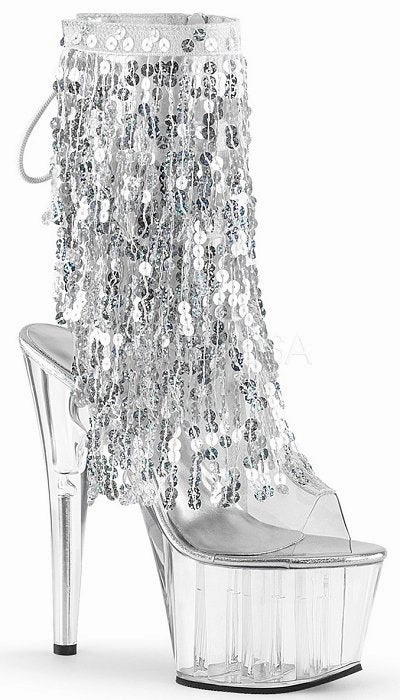 7" Heel Open Toe Sequins Fringe Ankle Boot (ADORE-1017SQF) Atomic Ski Boots