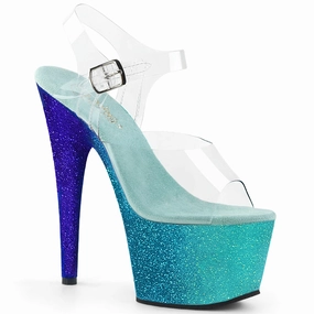 High Heel With Removable Heel 7" Ombre Glitter Heel (ADORE-708OMBRE)