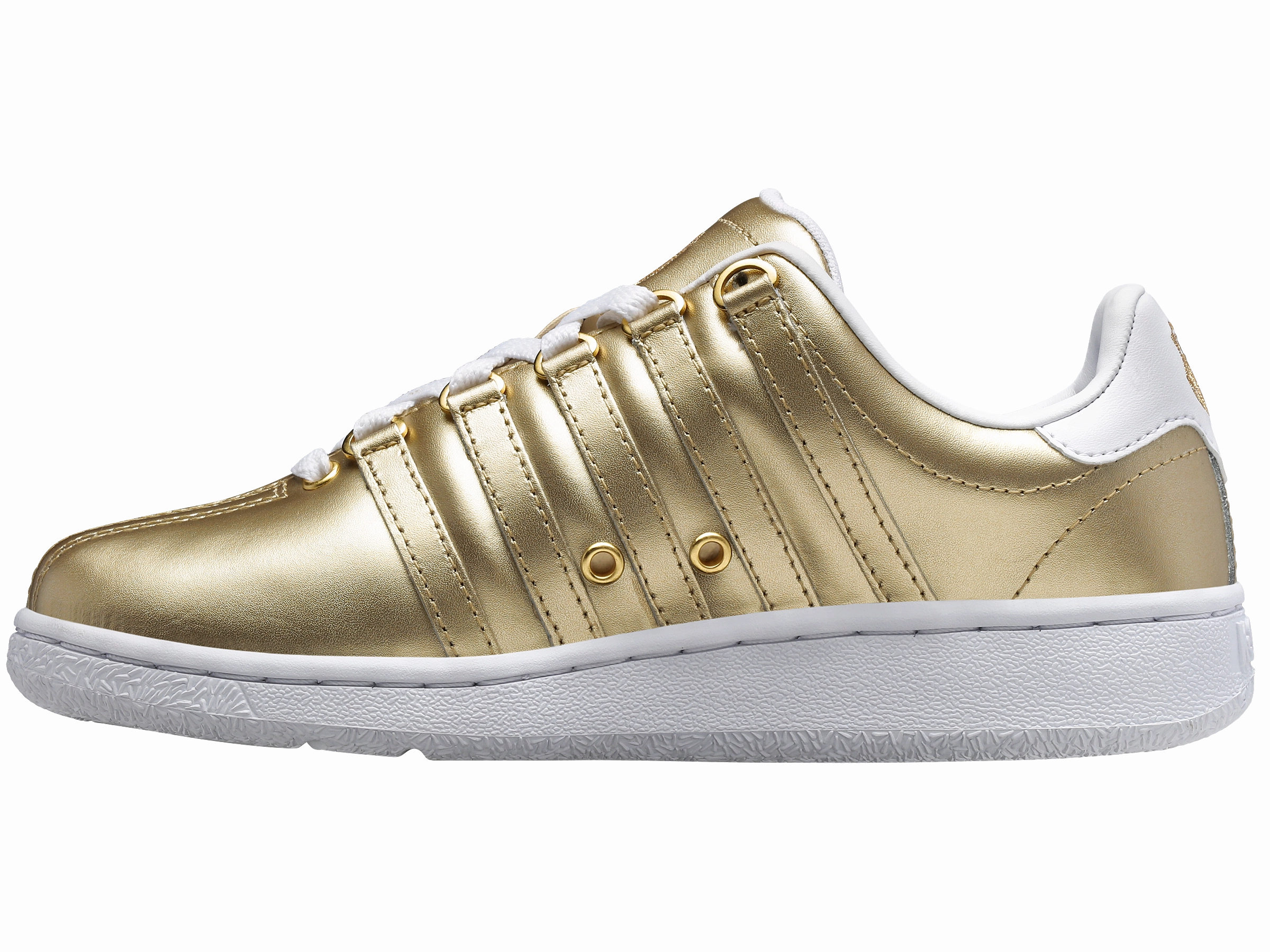 97321-730-M | CLASSIC VN | GOLD/WHITE Eyelet Tennis Shoes