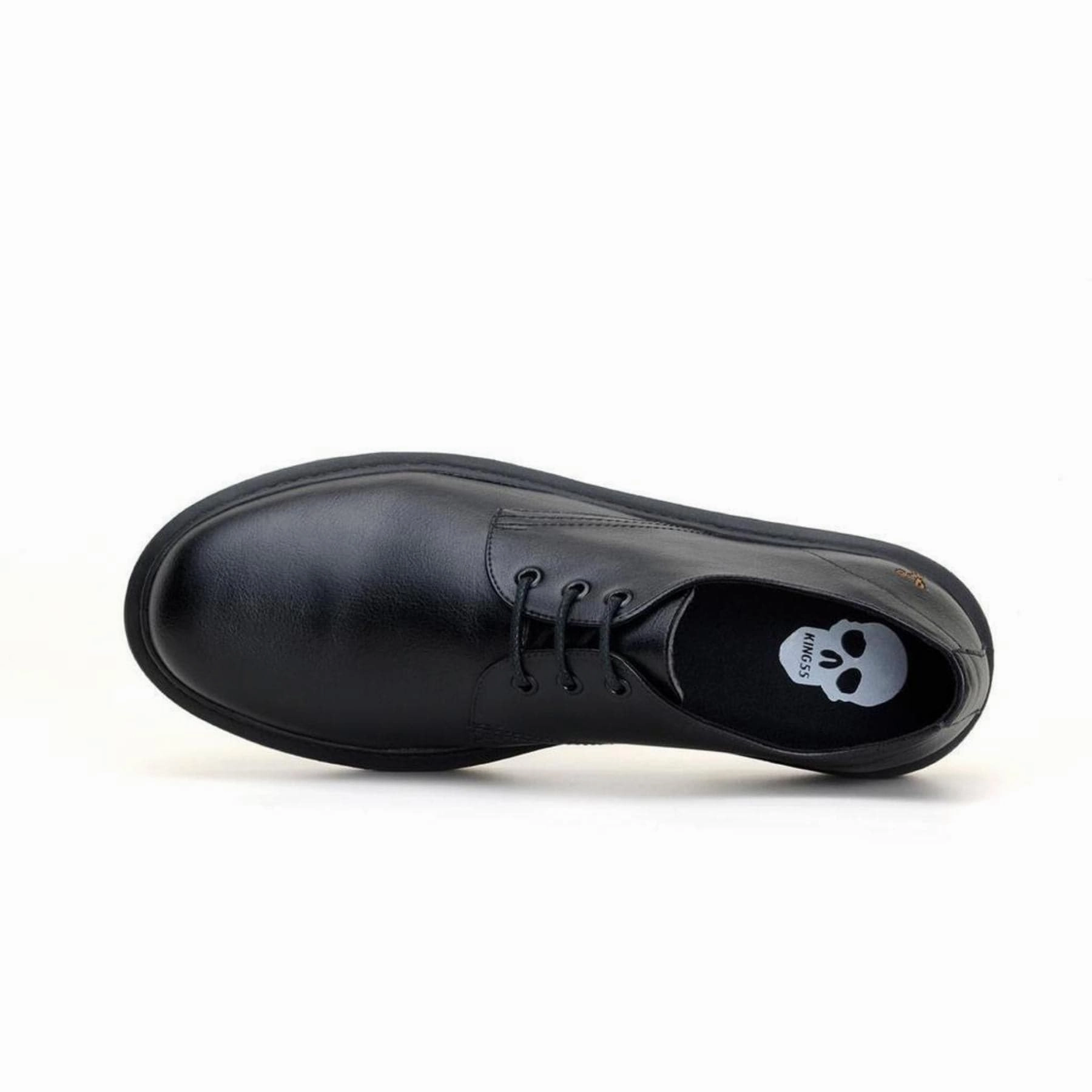 'Derby UK 2' vegan lace-up shoe by King55 - black Modern Essentials Cap Oxford