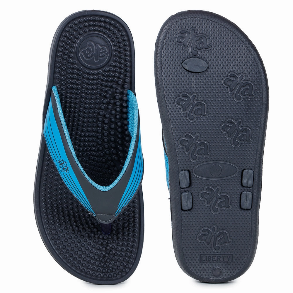 Flip Flops With Feet A-HA Casual Grey Flip Flops For Women ADAM-KT-2 By Liberty