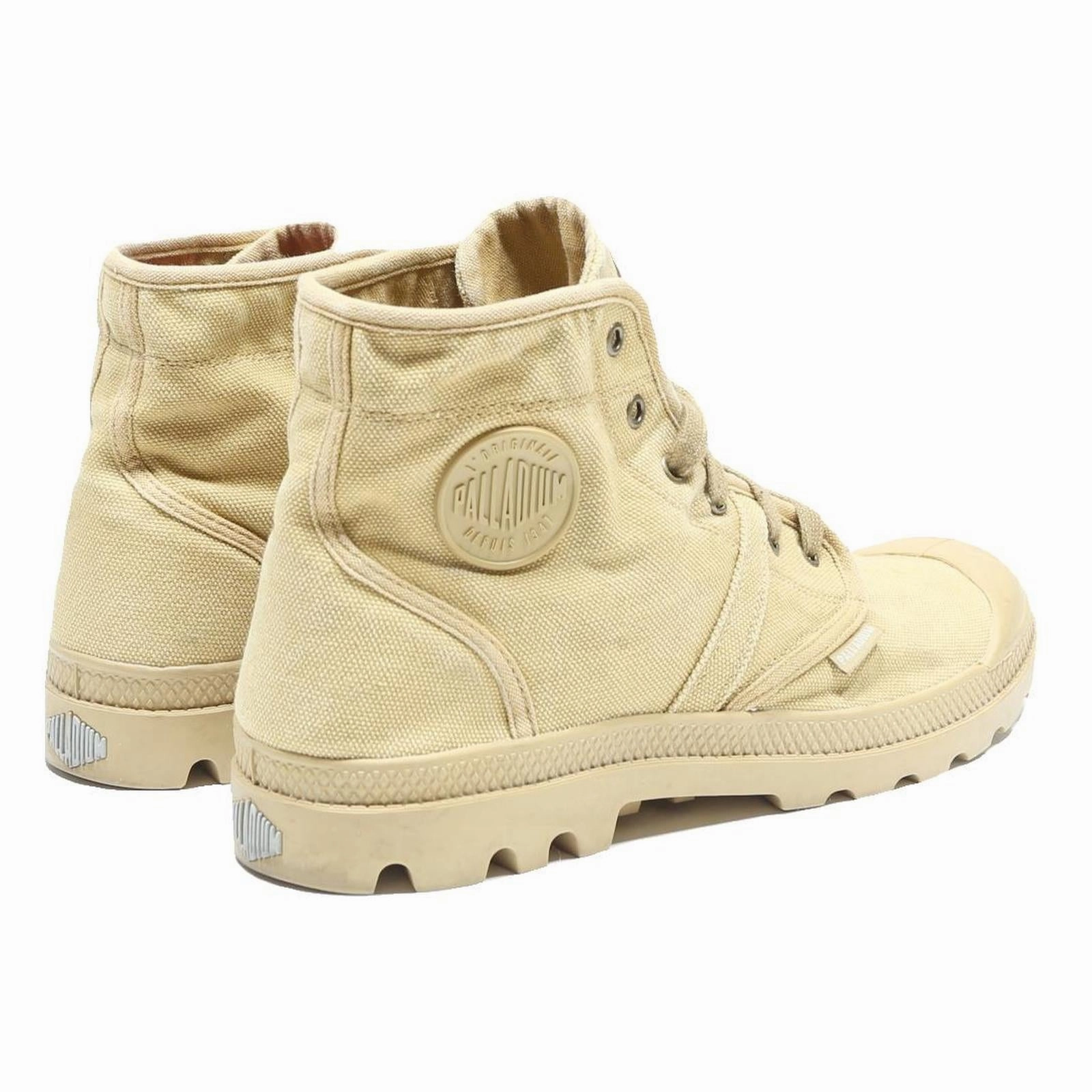 PALLADIUM Pallabrouse Baggy Mens Ankle Boots Beige Canvas UK 10.5 Casual Comfort Comfortable Ski Boots
