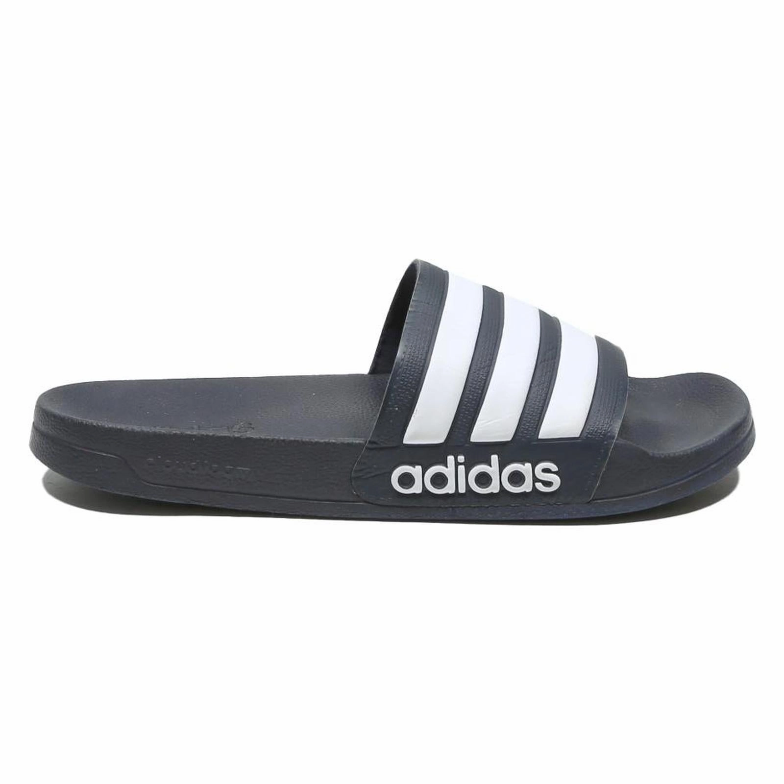 ADIDAS Adilette Mens Slides Sandals Black & White Synthetic UK 7 Comfortable Halloween Slippers Near Me