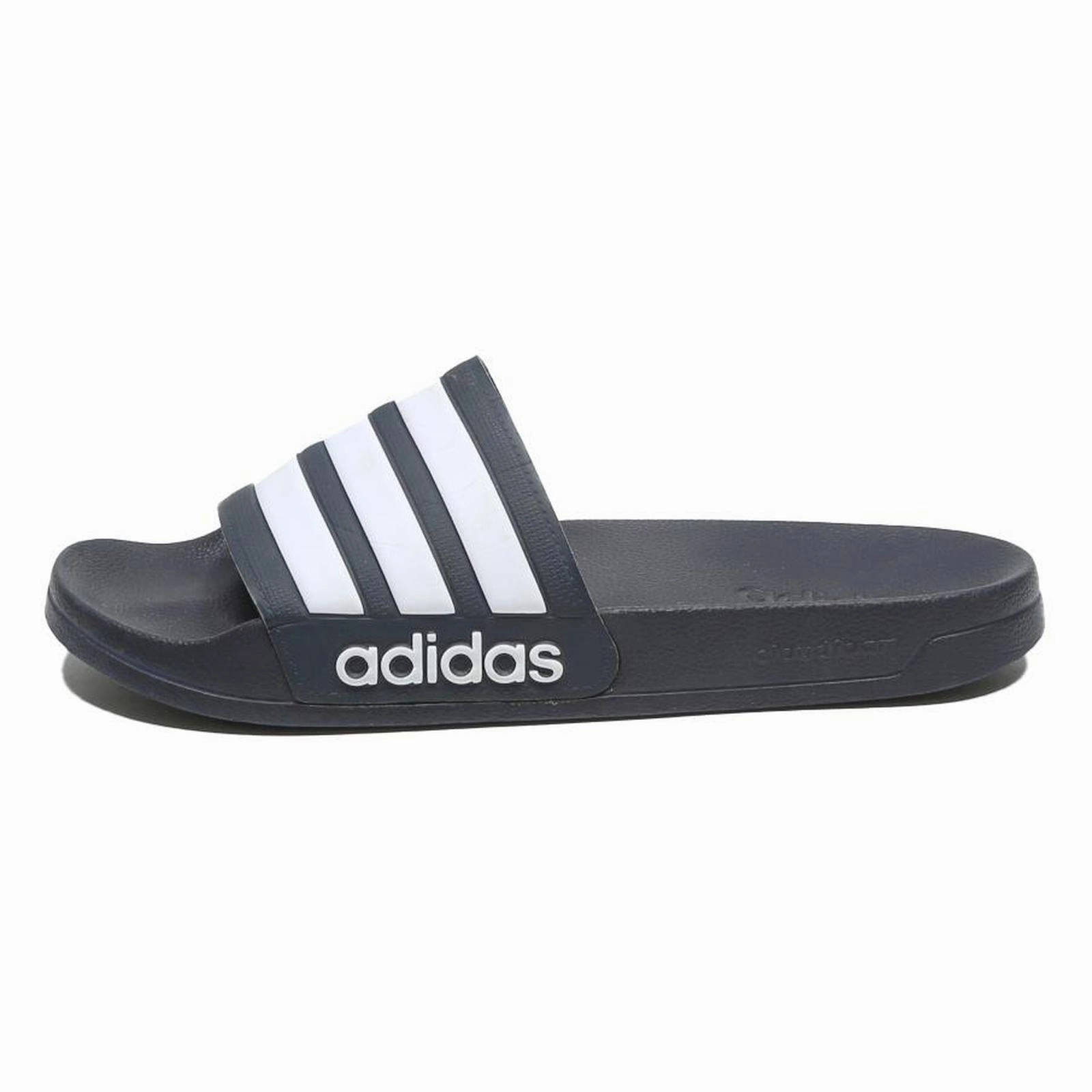Slippers Pope ADIDAS Adilette Mens Slides Sandals Black & White Synthetic UK 7 Comfortable