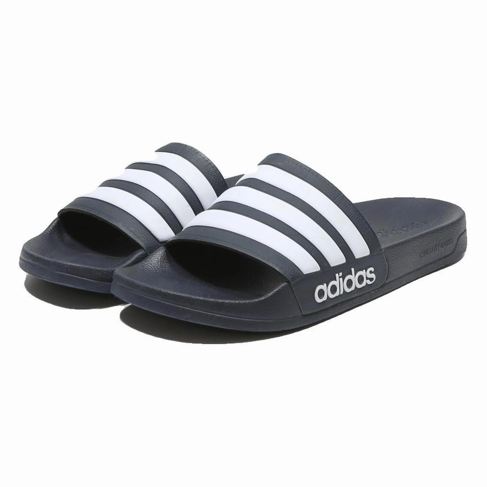 Slippers Laten Bedrukken ADIDAS Adilette Mens Slides Sandals Black & White Synthetic UK 7 Comfortable