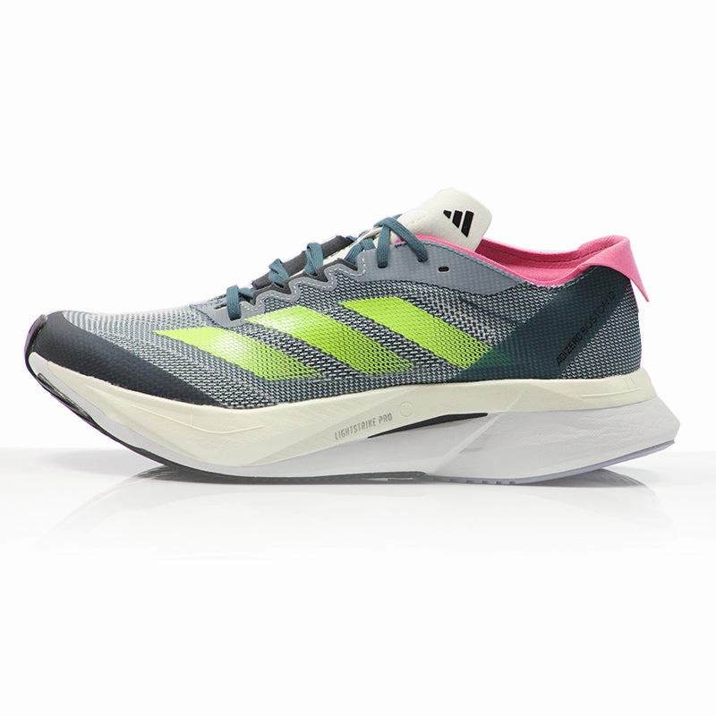 adidas Adizero Boston 12 Women's Running Shoe - Arctic Night/Lucid Lemon/Carbon Running Shoes With Holes