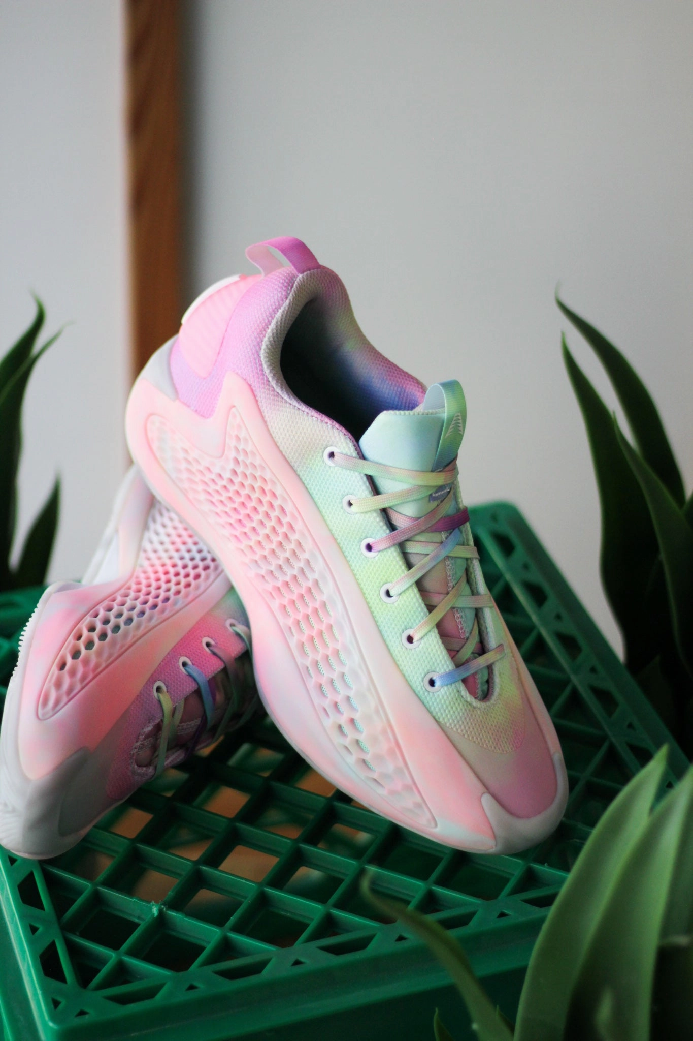 ADIDAS AE 1 LOW "CLOUD WHITE/ARCTIC ORANGE/BLISS PINK" Mens 4e Wide Basketball Shoes