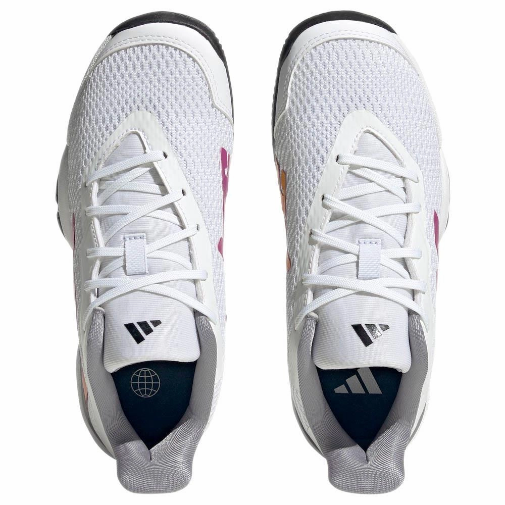 adidas Junior Barricade K - Cloud White/Solar Gold Kona Tennis Shoes