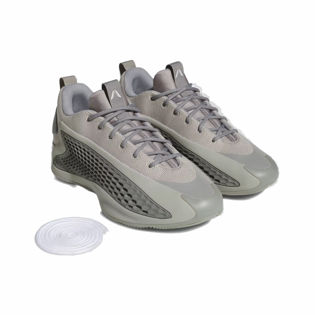Adidas Men's Anthony Edwards 1 Low Shoes - Metallic Grey / Dove Grey / Cloud White Break In Basketball Shoes