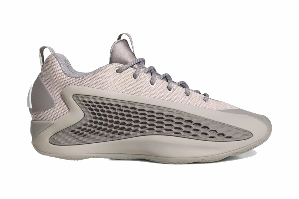 Jordan Retro Basketball Shoes Adidas Men's Anthony Edwards 1 Low Shoes - Metallic Grey / Dove Grey / Cloud White