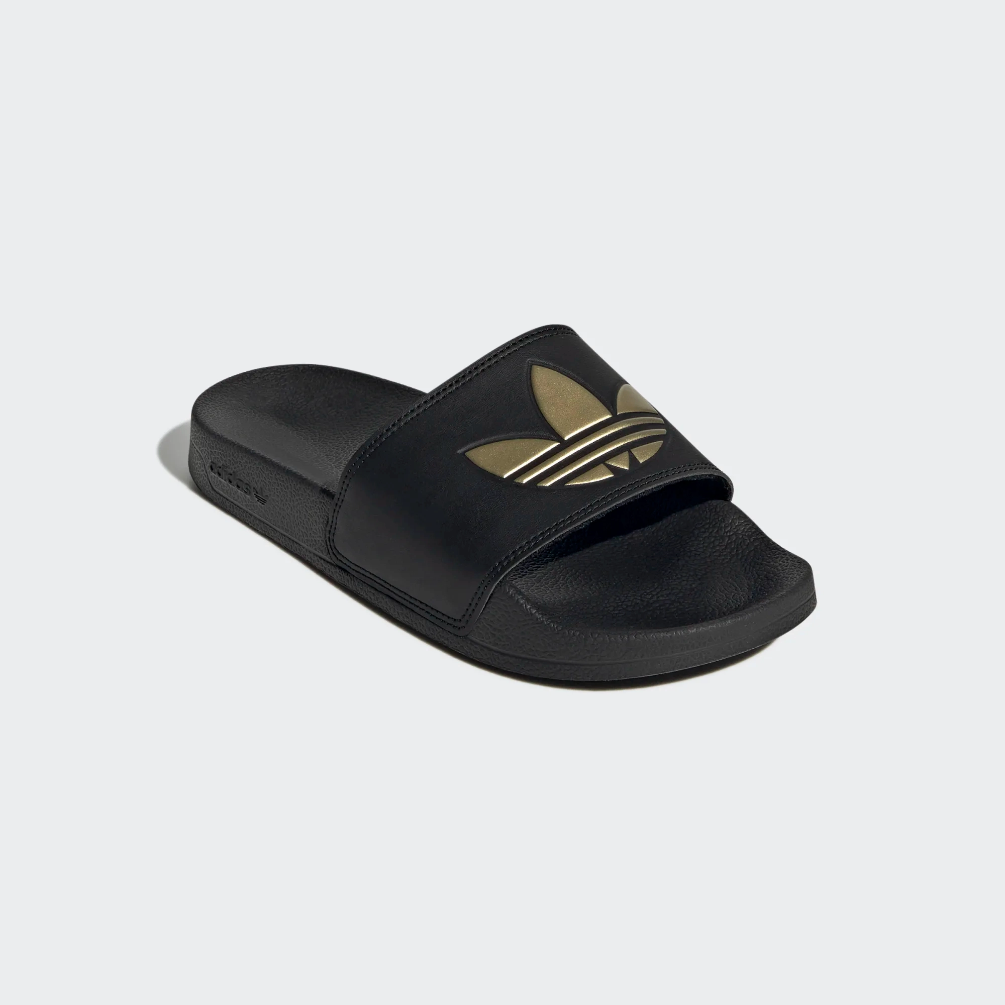 Adidas Women's Adilette Lite Slides - Core Black / Matte Gold Dog Toy Slippers