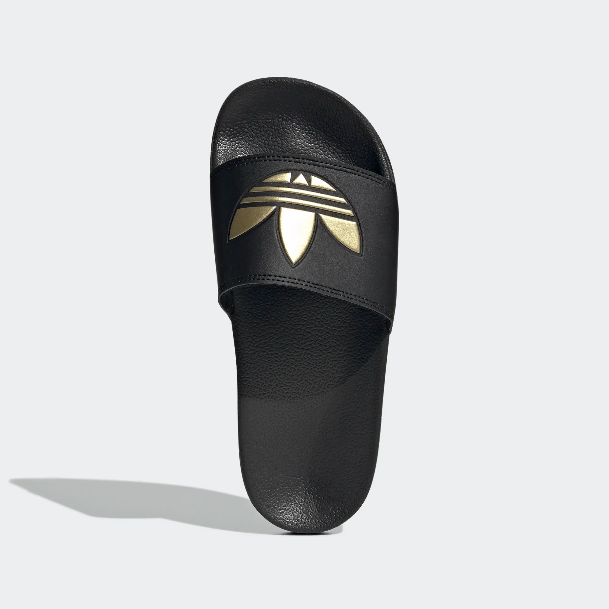 Lady Slippers Flower Adidas Women's Adilette Lite Slides - Core Black / Matte Gold