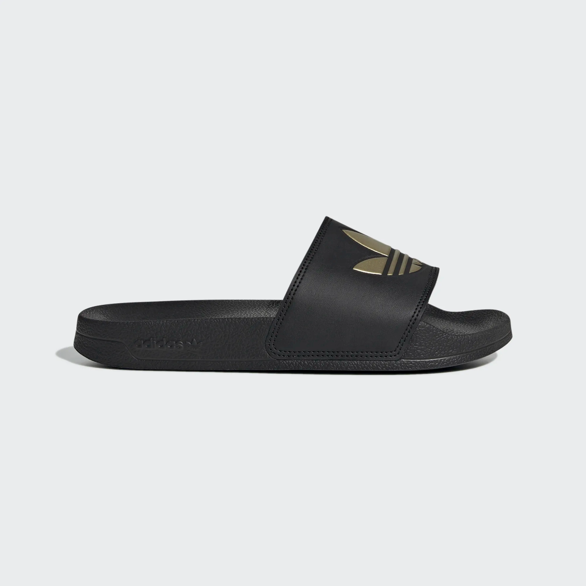 Washing Slippers In Washer Adidas Women's Adilette Lite Slides - Core Black / Matte Gold