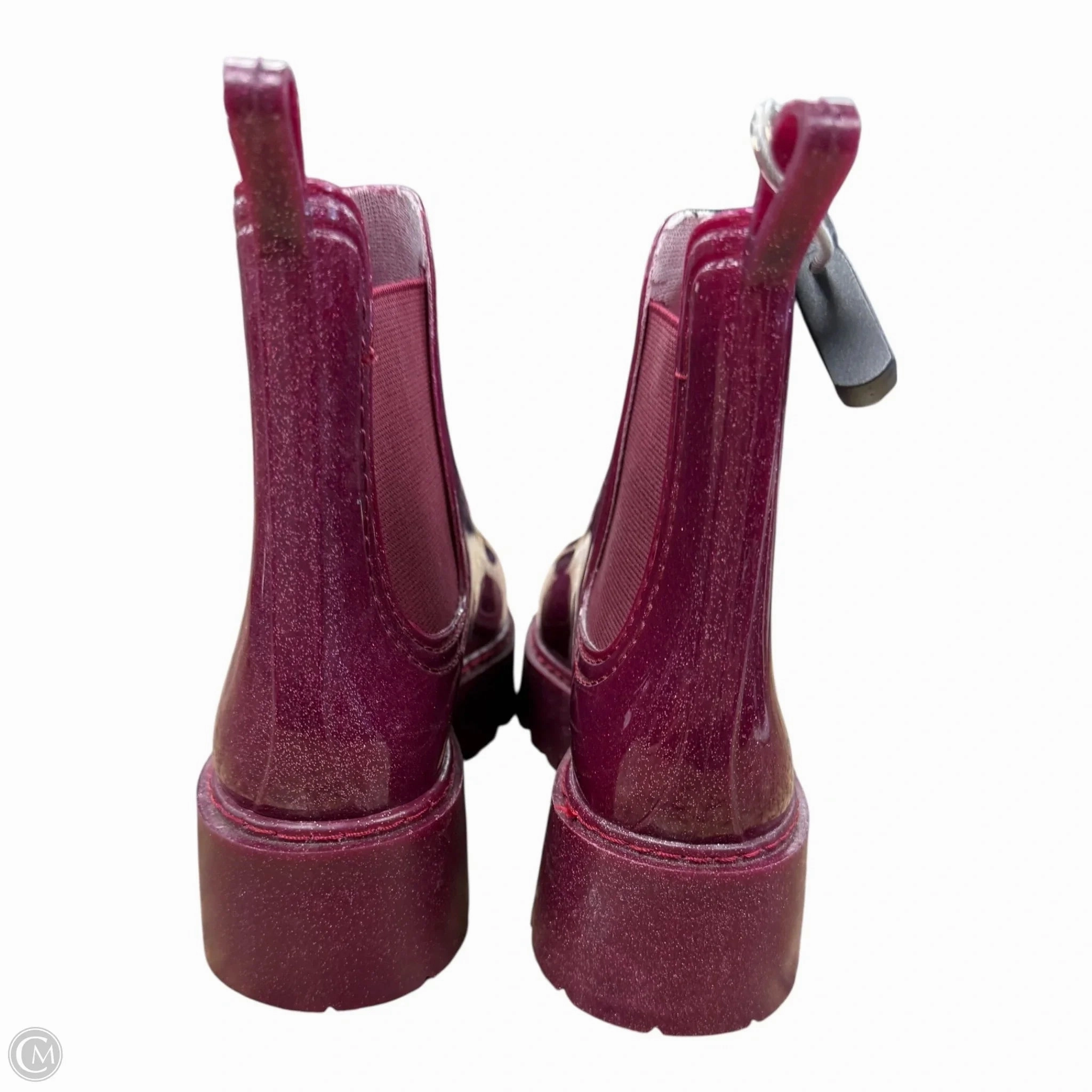 Rubber Rain Boots With Heels Boots Rain By Asos In Pink, Size: 7