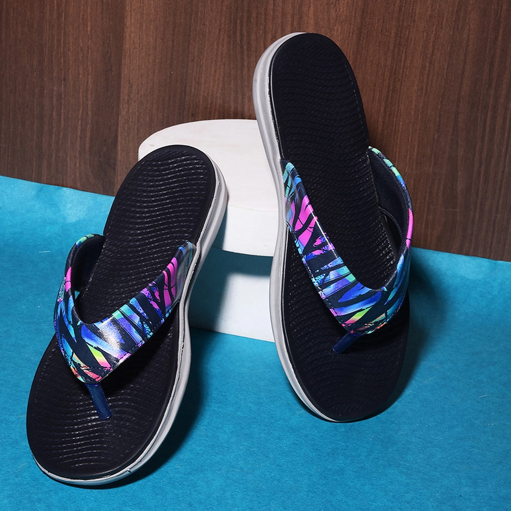 AHA Casual Navy Blue Flip Flops For Women KIARA-6 By Liberty Patriotic Flip Flops