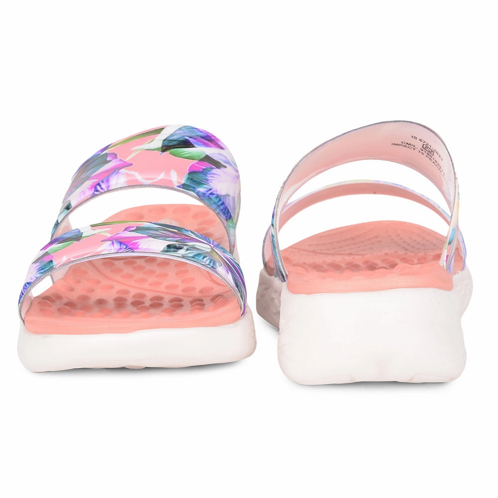 In Style Flip Flops AHA Casual Peach Flip Flop For Women IMPACT-15 By Liberty