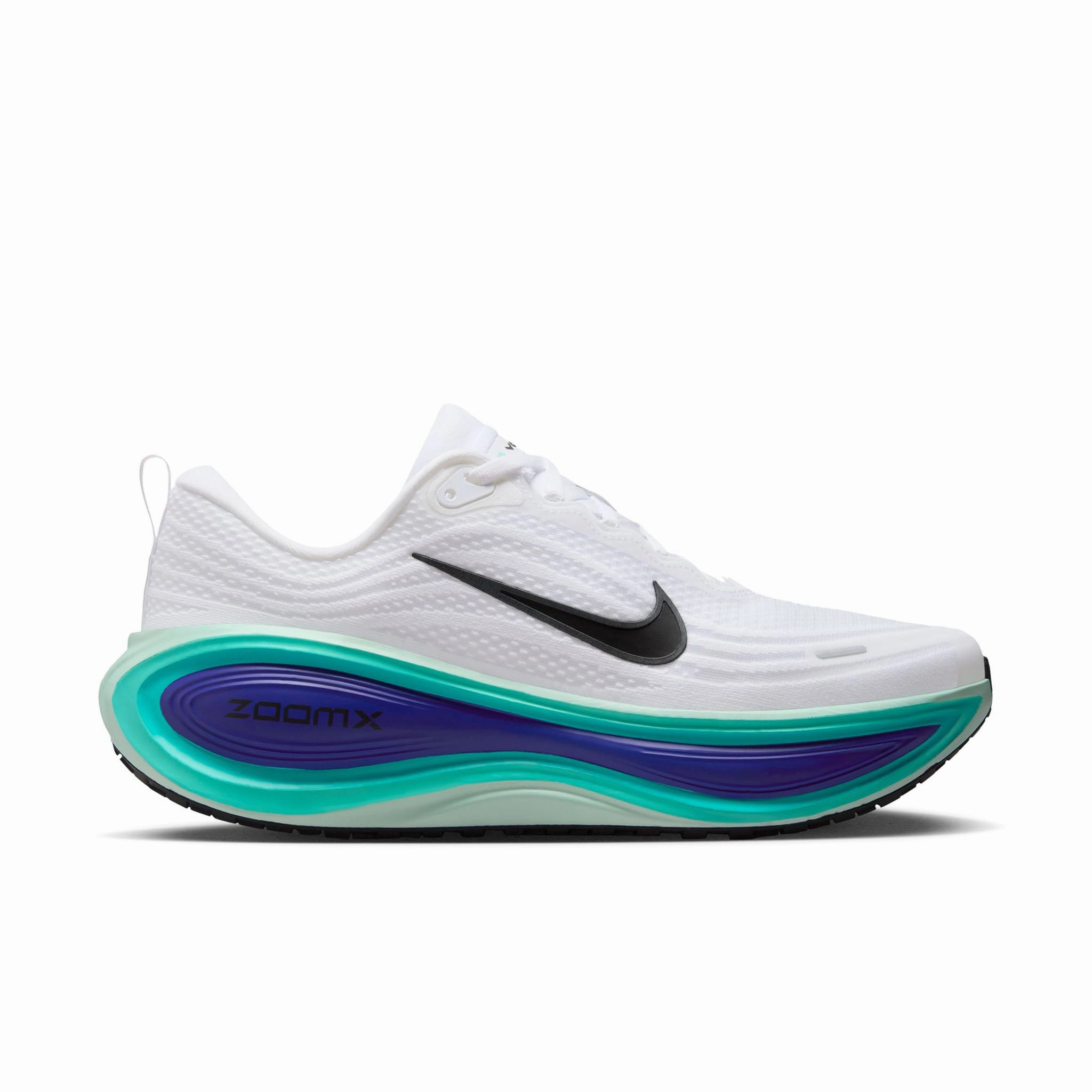 Nike Air Shoe Nike | Men's Vomero Plus Road Running Shoes - White/Black-Bright Concord-Hyper Turquoise