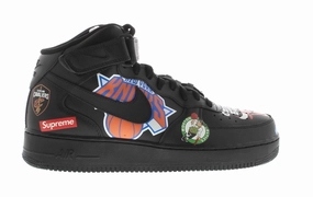 Air Force 1 Mid Supreme NBA Black Nike Airmax Shoe