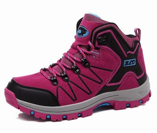 Akexiya Leather Hiking Boots Outdoor Sports Shoes Men Climbing Mountain Sneakers Women Trekking Shoes La Sportiva Climbing Shoes Fit