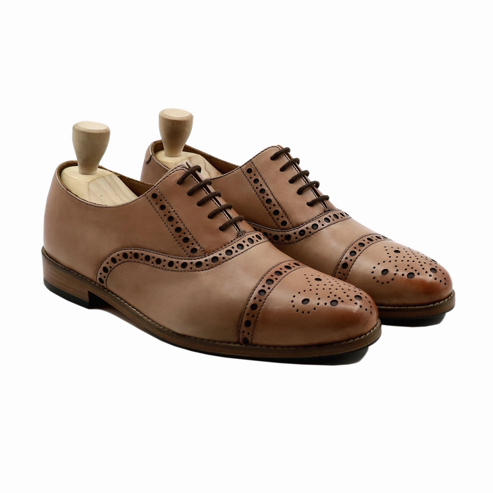 Oxford Mary Janes Algave - Men's Beige Calf Leather Oxford Shoe