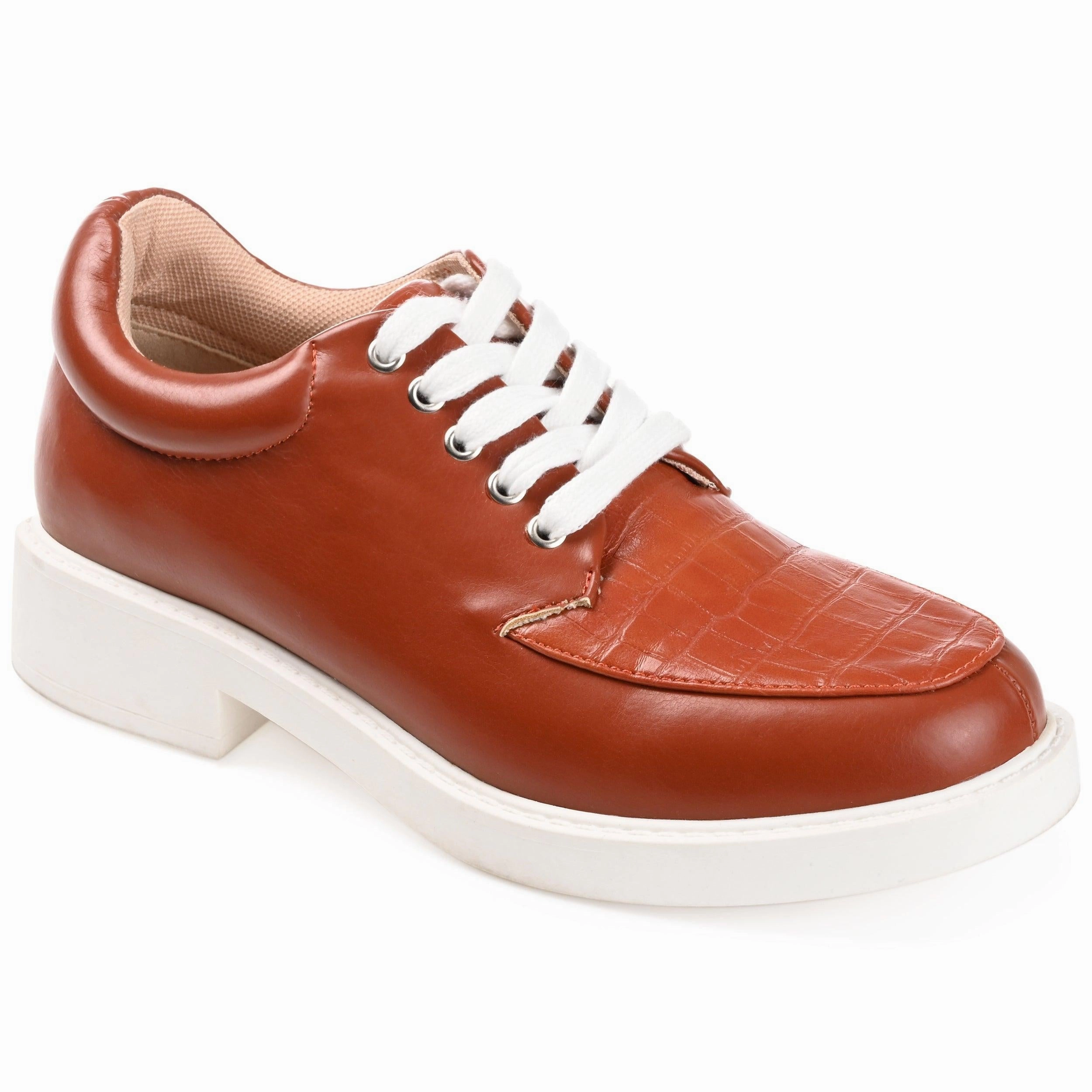 Two Tone Oxfords ALIAH OXFORD FLATS IN VEGAN LEATHER