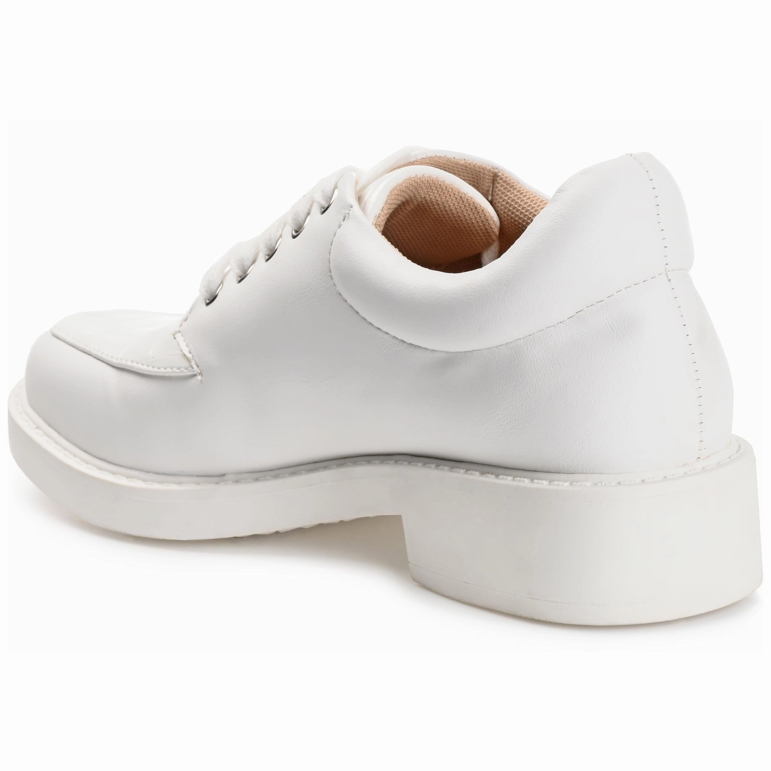 ALIAH OXFORD FLATS IN VEGAN LEATHER Leather Oxford Boots