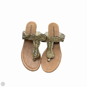 Sandals Flip Flops By Rampage In Gold, Size: 9 Flip Flops That Cover Bunions