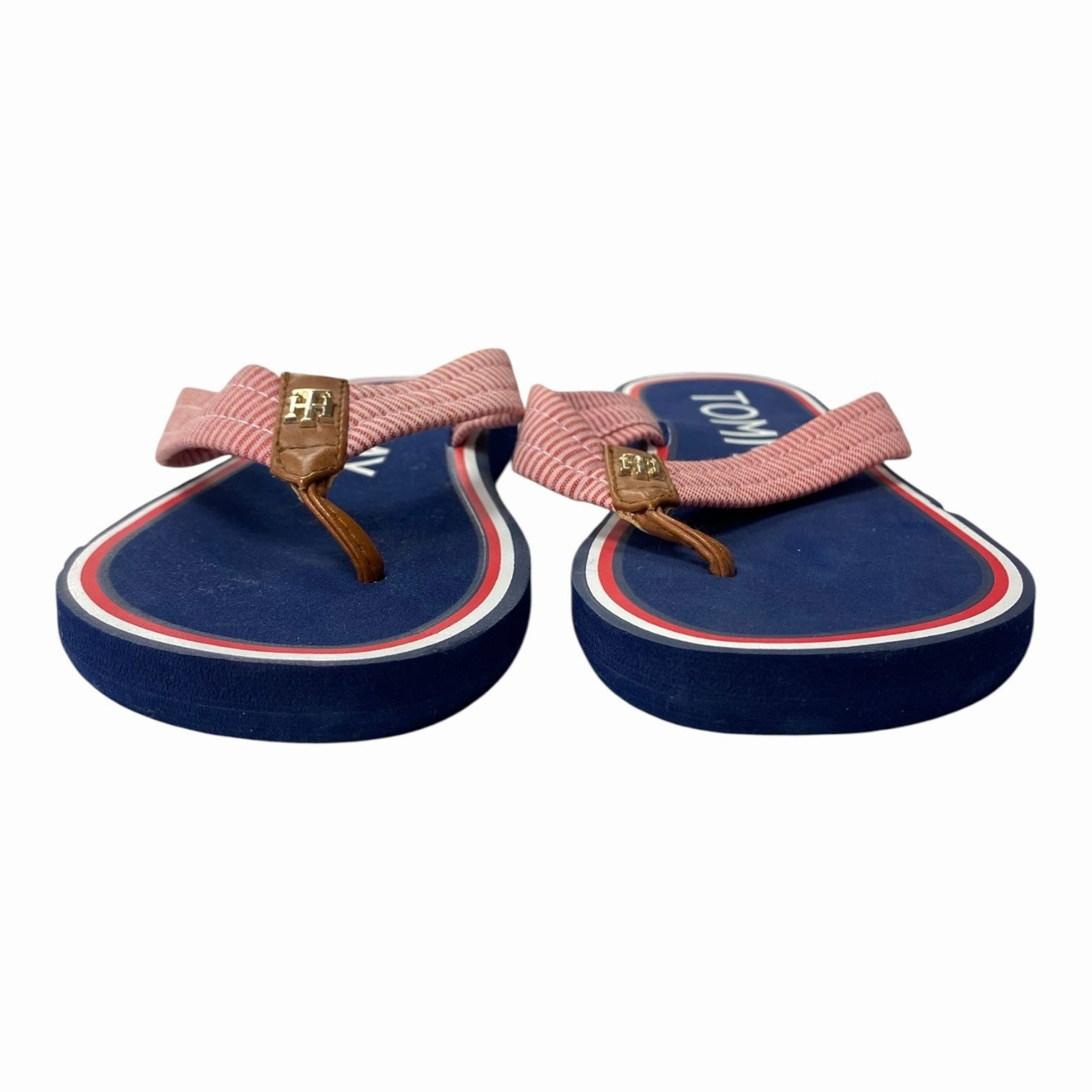 Cute Cheap Flip Flops Sandals Flip Flops By Tommy Hilfiger In Red, Size:9