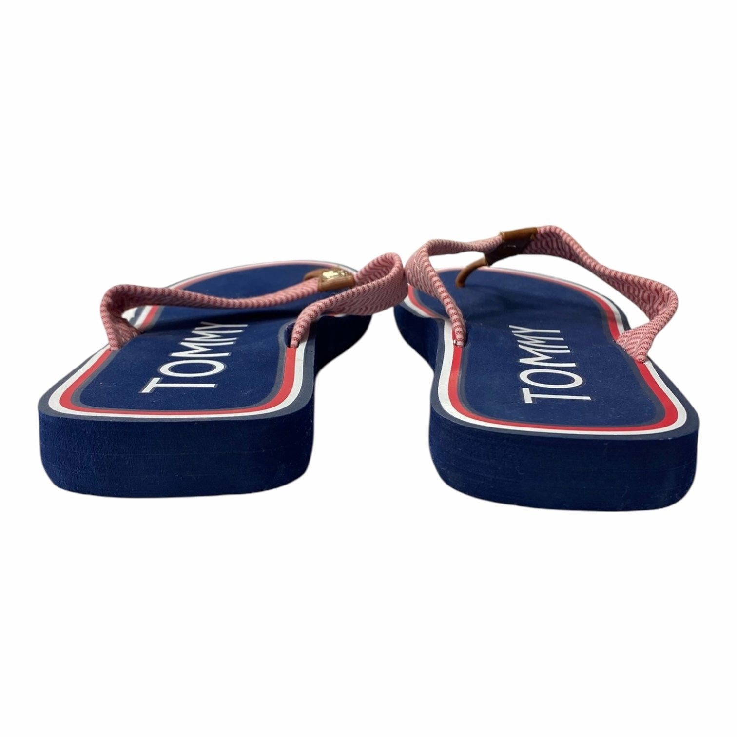 Sandals Flip Flops By Tommy Hilfiger In Red, Size:9 Flip Flops With Arch Support And Cushion