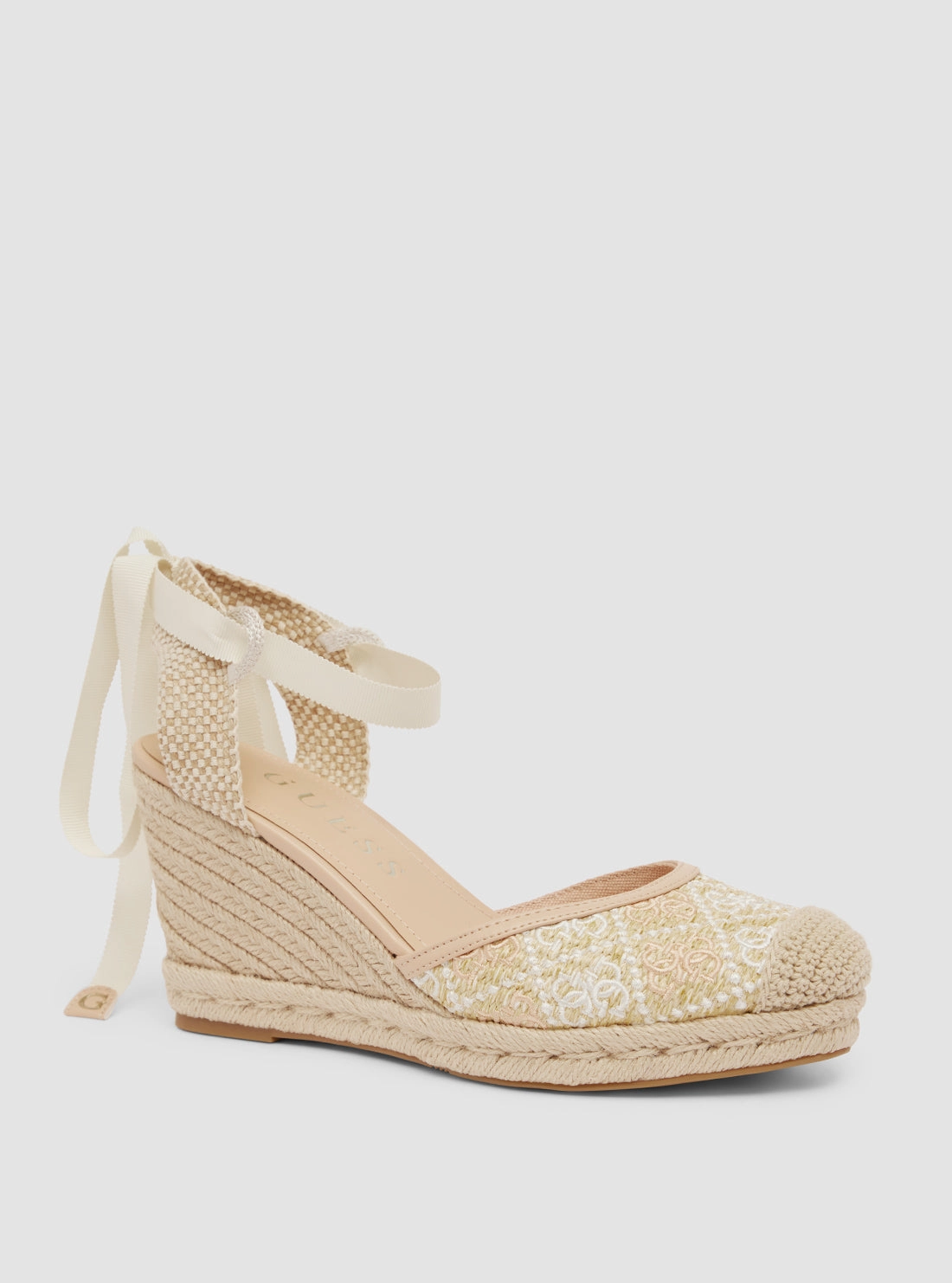 Beige Cylenay Wedge Slide Espadrille Wedge