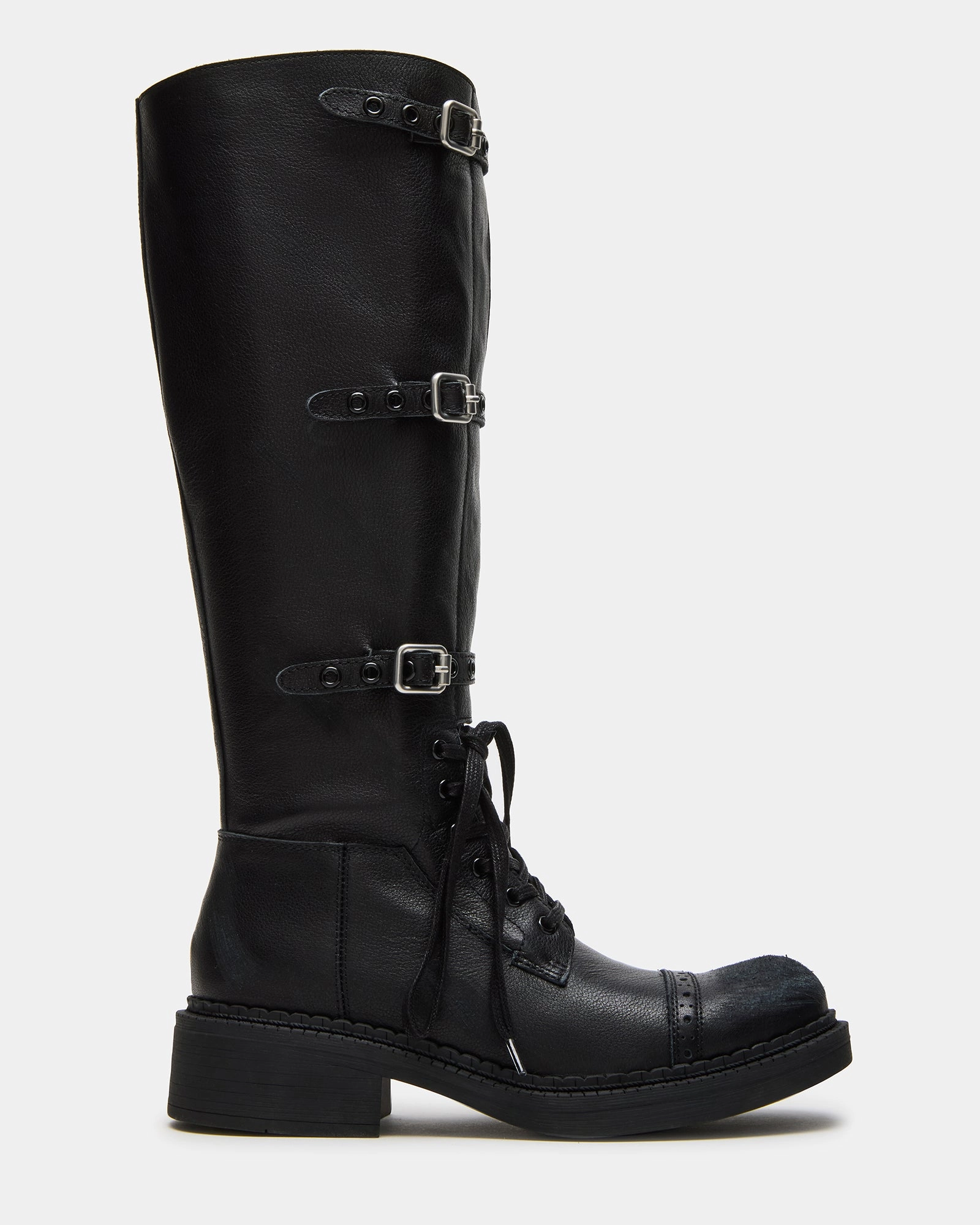 Combat Army Boots CRITICAL BLACK LEATHER