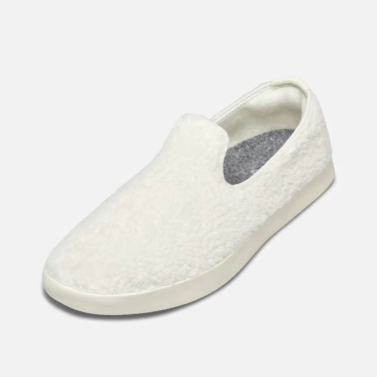 Allbirds Wool Lounger Fluffs- LIMITED EDITION: Natural White (Cream Sole) Slip On Slippers Slip On