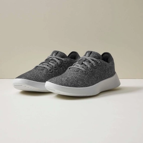 Allbirds Wool Runners Go - Dark Grey (Light Grey Sole) Retro Running Shoes
