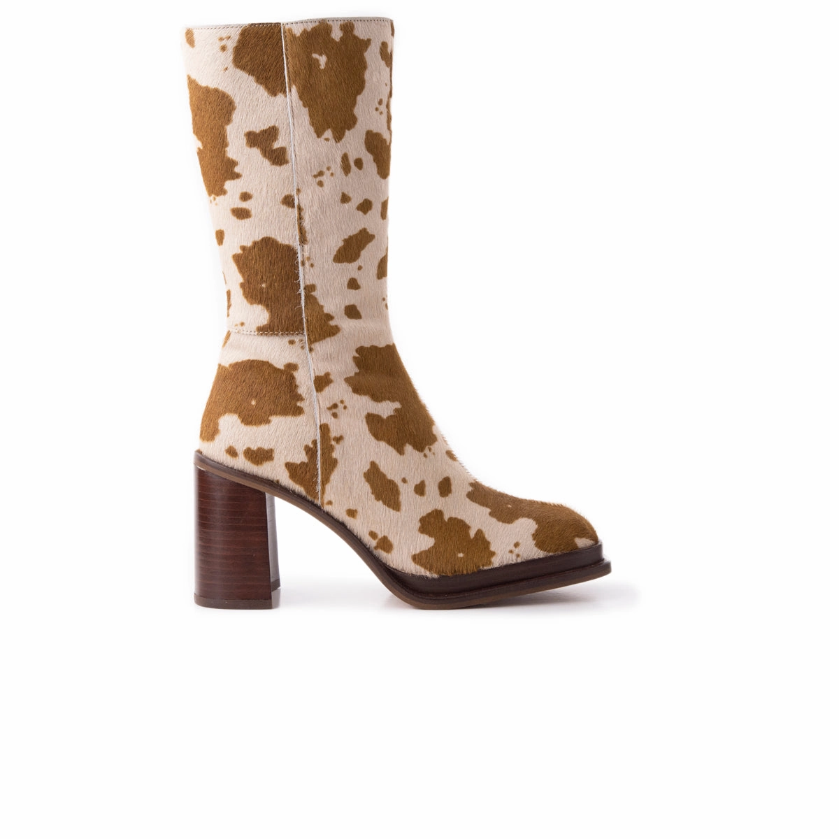 Elderberry Chunky Chelsea Boots Altona Brown Cow Pony