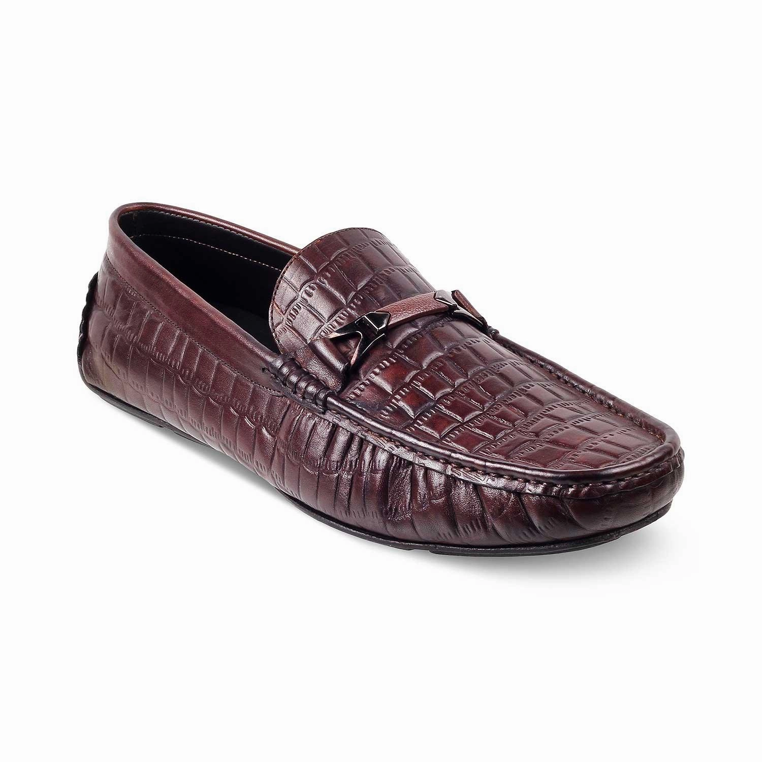 The Hummer Brown Men's Leather Driving Loafers Tresmode Gh Bass & Co Loafers