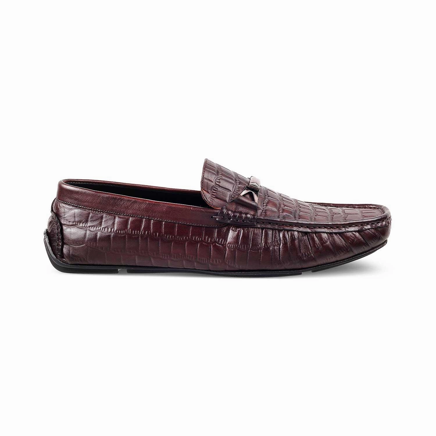 The Hummer Brown Men's Leather Driving Loafers Tresmode Hermes Loafers Sale