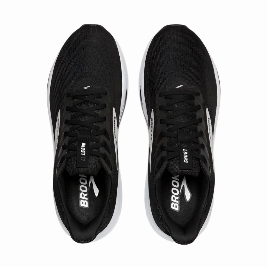 Worst Running Shoes For Plantar Fasciitis Brooks Men's Ghost 17 Dynamic Road Running Sneaker - Black/Grey/White