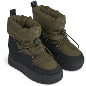 LIEWOOD Army Brown Zoey Snowboot Leather Waterproof Snow Boots