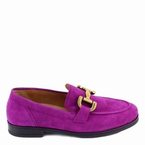 Genuine Leather Loafers Women's Suede Loafer In Malva
