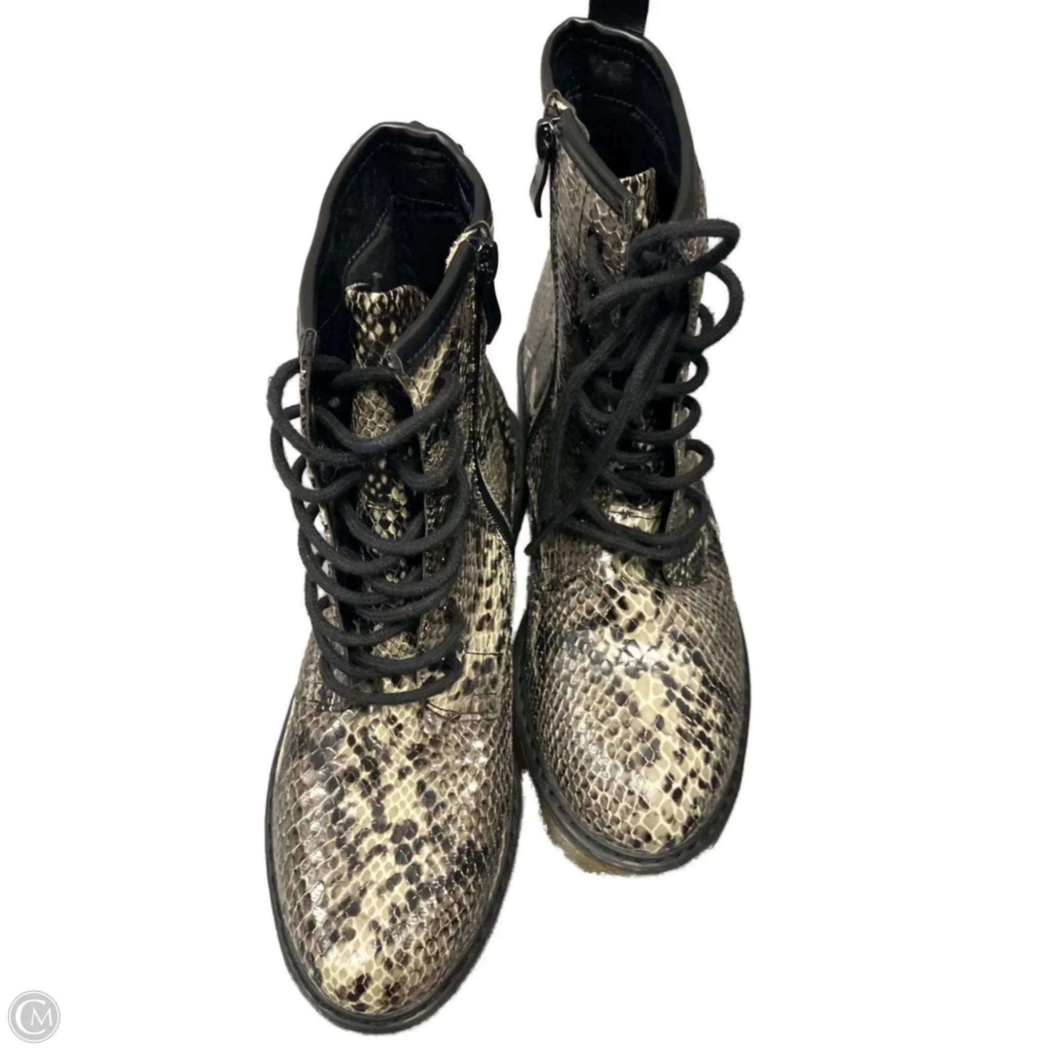 Boots Combat By Shu Shop In Snakeskin Print, Size: 7 Cheap Combat Boots Under 20 Dollars
